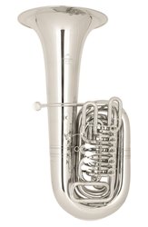MIRAPHONE C tuba 86B - postříbřená mosaz, 5 ventilů