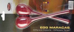Stagg Maracas EGG-MA L/RD, vajíčka s dlouhou ručkou, barva červená