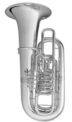 B&S F tuba 5099 - postříbřená mosaz, 5 ventilů