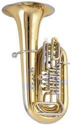 Josef Lídl Tuba LBB 686-5 R, mosaz, 5 ventilů, věnec