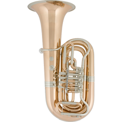 Josef Lídl Tuba LBB 781-4 R, zlatomosaz, 4 ventily, věnec