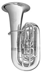 B&S C tuba 3198-L - postříbřená mosaz, 5 ventilů