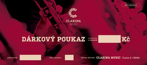 Clarina Music Geschenkgutschein 500 Kč