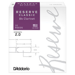 D'Addario Reserve Classic Blätter für Bb Klarinette 2