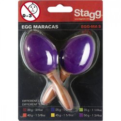 Stagg Maracas EGG-MA S/PP, vajíčka s ručkou, barva purpurová