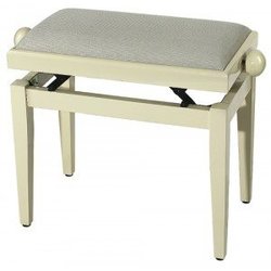 GEWApure Piano stolička FX - slonová kost, vysoký lesk, béžový sedák