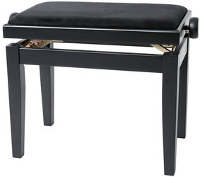 GEWA music GEWApure stolička pro piano de Luxe FX palisandr mat, černý sedák