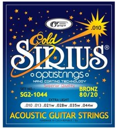 Gorstrings SIRIUS Gold SG2-1044 - sada strun na akustickou kytaru .010 - .044w