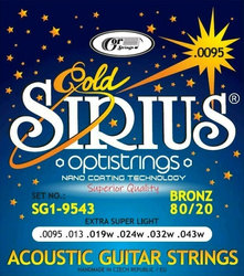 Gorstrings SIRIUS Gold SG1-9543 - sada strun na akustickou kytaru .0095 - .043w