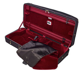 Winter Jakob JW 3032 CS - Doppelkoffere für Viola und Violine, schwarz/rot - Super Light Case