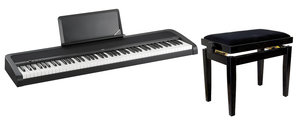 Piano Korg B1 v akčním setu s Beethoven stoličkou Gewa 900559