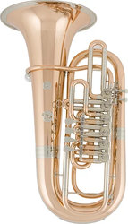 Josef Lídl F tuba LFB 753-6 RB, zlatomosaz, 6 ventilů, věnec