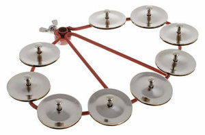 Latin Percussion Tamburina Jingle Ring - Steel, pro montáž na Hi-hat