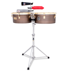 Latin Percussion Karl Perazzo Timbales 14"/15" LP257-KP - karbon/ocel, hloubka 6,5"