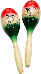 Latin Percussion Maracas, Wood Maracas - Medium/Painted