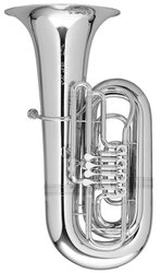 MELTON B tuba "Fafner" 195/2 - postříbřená mosaz, 4 ventily