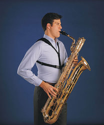 BG Franck Bichon saxofonový popruh S30M pro alt a tenor sax s háčkem - velikost L