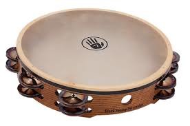 Black Swamp Percussion Professionelles Tamburin SoundArt Series, Synthetic Head, Phosphor Bronze, zweireihig 10"