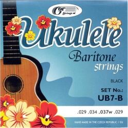 Gorstrings UB7-B sada strun pro barytonové ukulele - černý nylon, .029-.034-.037w-.029