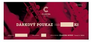 Clarina Music Dárkový poukaz 200 Kč