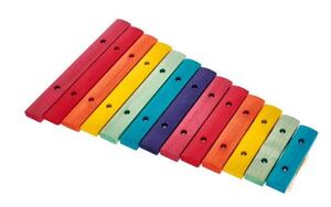 GOLDON 11208 Xylophone -dřevěná zvonkohra, 13 barevných dřívek