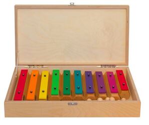 GOLDON 11602 Chime Bar Set - zvonkové kameny, 10 kamenů s dřevěným tělem