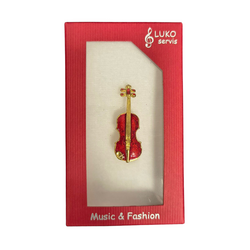 LUKO servis - Brož, housle malé, zlato-červené