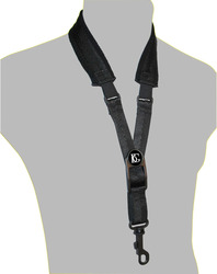 BG S10 ESH elastický saxofonový popruh pro alt a tenor saxofon, karabina, velikost L