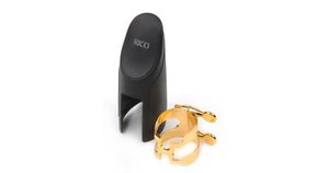 Rico HTS2G H Ligatura & klobouček pro tenor saxofon, zlato - na kovovou hubičku