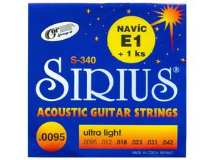 Gorstrings SIRIUS S-340+E1 - sada strun na akustickou kytaru .0095 - .042, kov