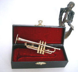 Clarina Music Miniatur trompete gold + koffer