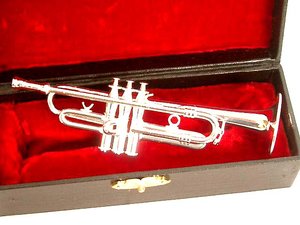 Clarina Music Miniatur trompete silber + koffer