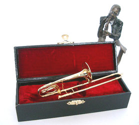 Clarina Music Miniatur posaune gold + koffer