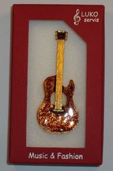 LUKO servis - Brosche, Akustische Gitarre, gold