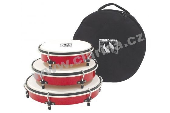 Latin Percussion Set 3 Ručních bubnů World Beat® Plenera Set w/Bag